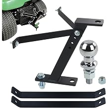 Lawn Mower Trailer Hitch with Chrome Trailer Hitch Ball, 2,000 lbs | Replaces Lawn Mower Trailer Hitch, 1-7/8" DIA, 3/4 x 2" Shank for Cub Cadet Husqvarna Craftsman All Conventional Lawn Mowers