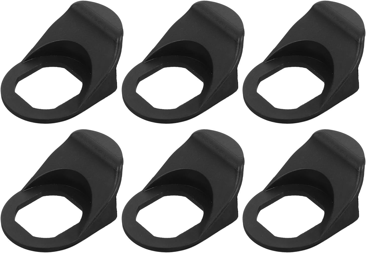 6pcs Plastic Trash Can Rain Cover Lock Lid for Outdoor Use