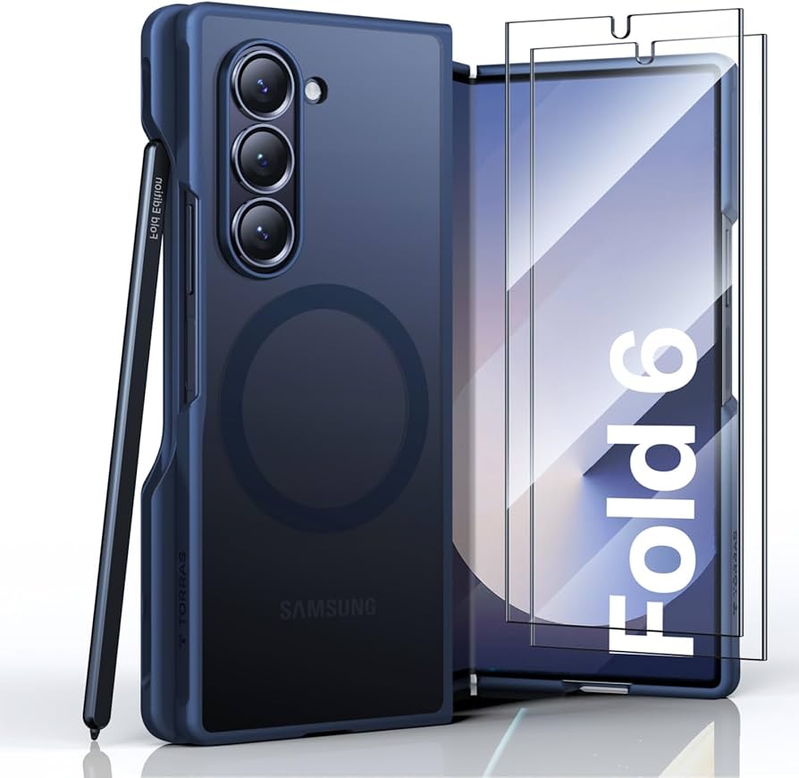 Galaxy Z Fold 6 256GB ネイビー 箱・ケース付き Amazon.com: TORRAS Blue for Samsung Galaxy Z Fold 6 Case(ONLY