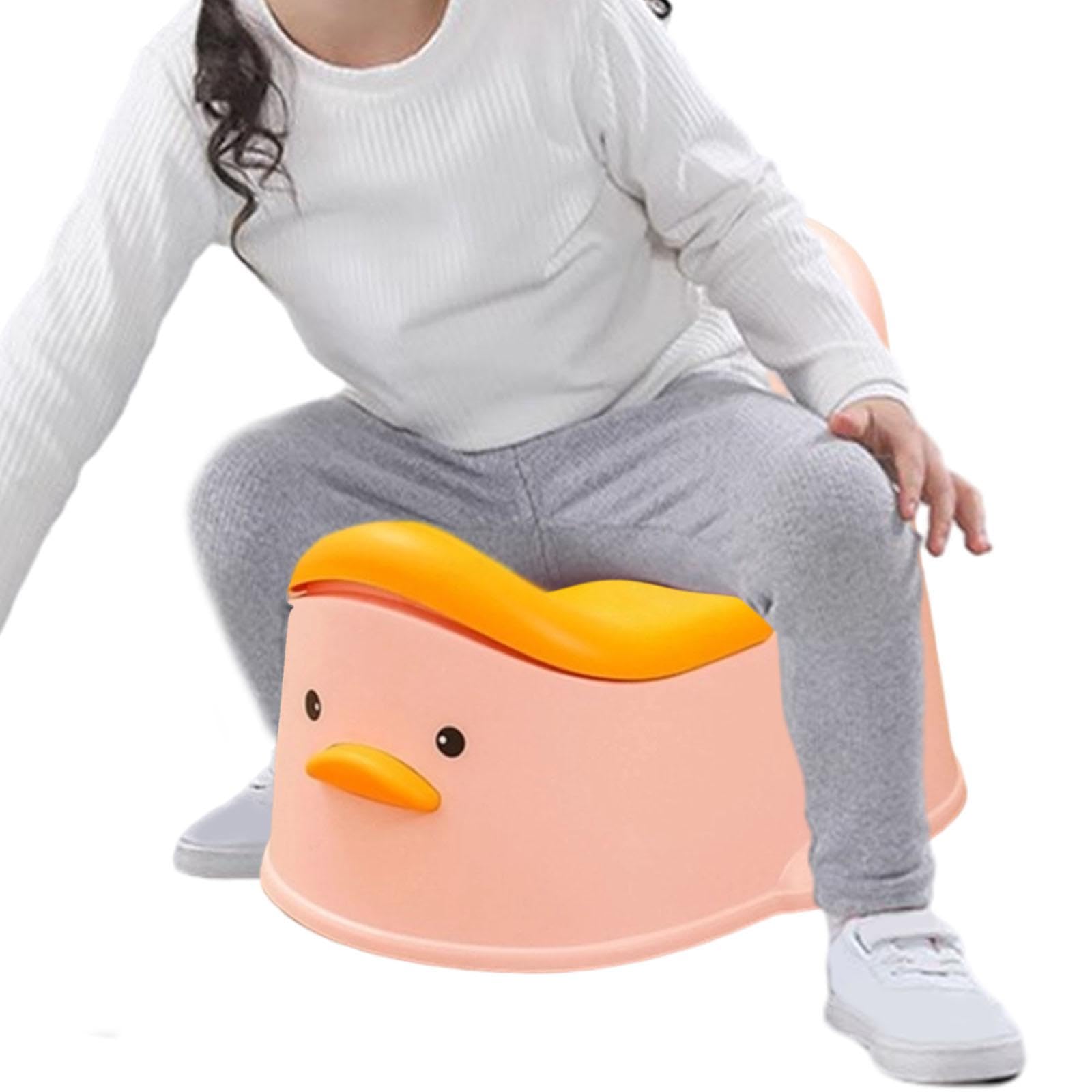 Töpfchen Toilette Kinder Töpfchensitz Töpfchenstuhl Trainingsklo Voll Simulation mit Abnehmbarem Innentopf Spritzschutz Leichte Reinigung Rutschf, ROSA