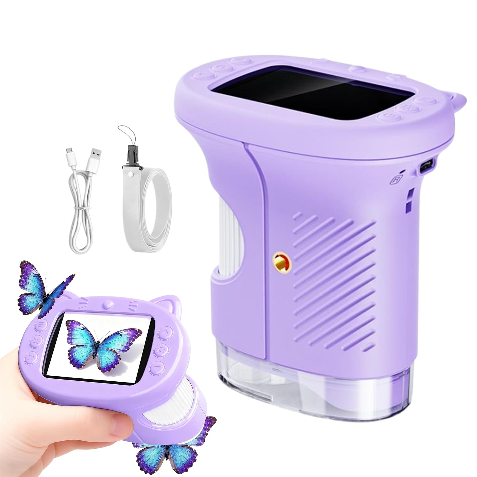 Pocket Microscope for Kids Educational 8 Adjustable LED Toy