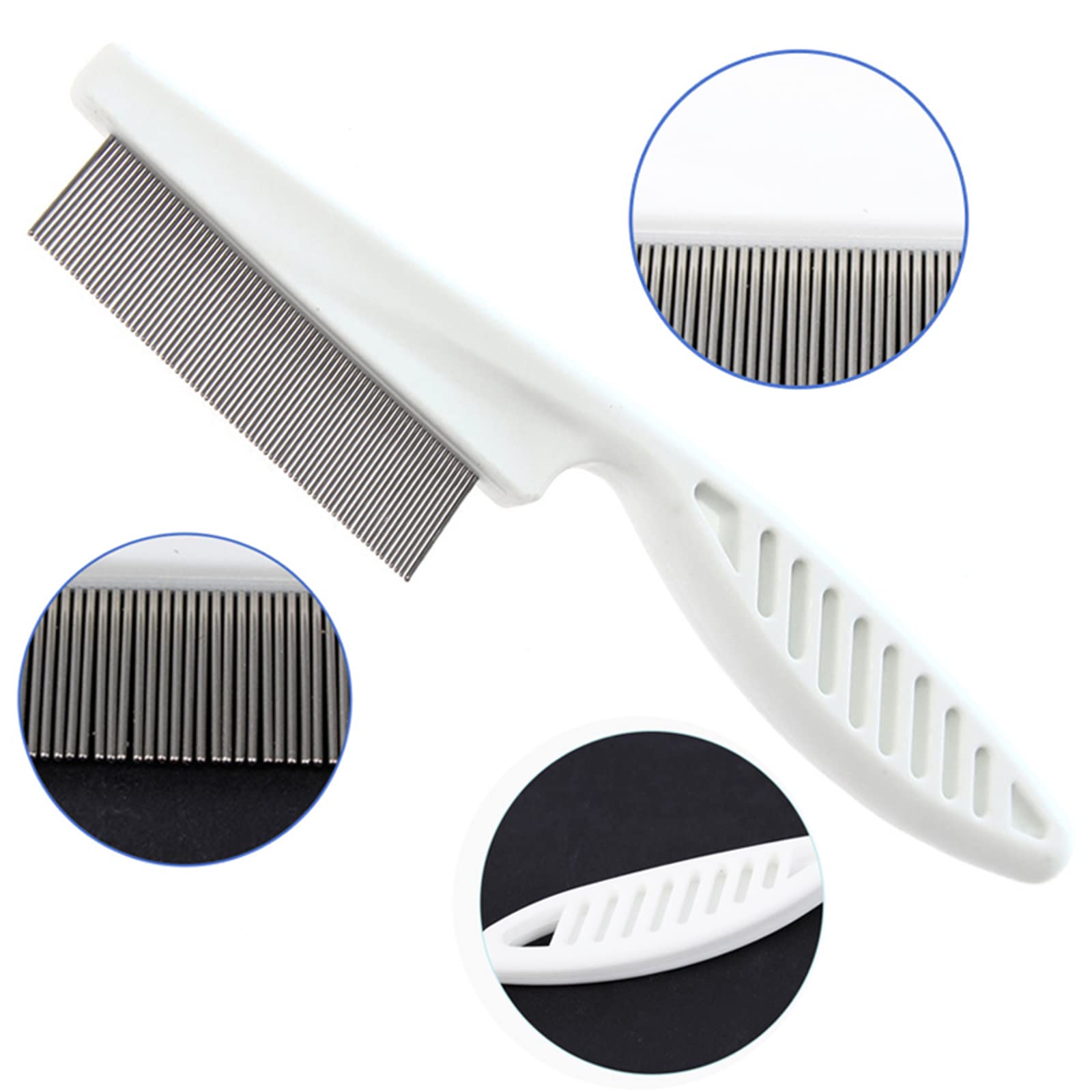 2 pièces Peignes anti-puces,Peigne antipuces pour chien & chatÉlimine facilement les puces et les tiques de votre animal de compagnie