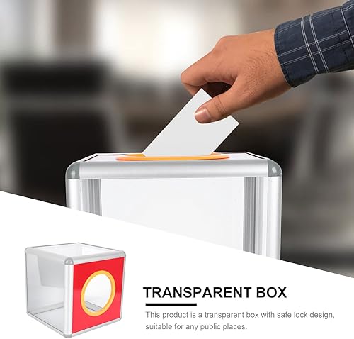 Miniatura 6 de Caja cuadrada de bola de rifa caja de juego multifuncional Caja de boletos de almacenamiento Caja de sorteo de tarjetas para reunión anual