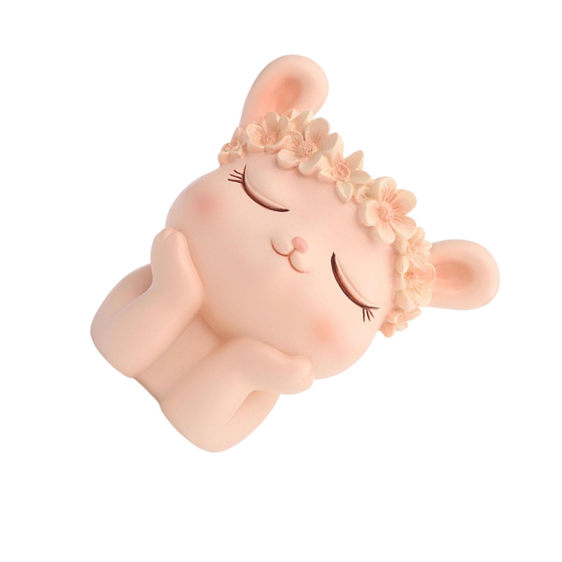 PIXZCSA Portrait Planter Flower Pot Resin Vase Sculpture Indoor Garden Desktop Decor With Drainage HoleCute Planter Has Drainage Hole To Drain Excess Water, Rabbit