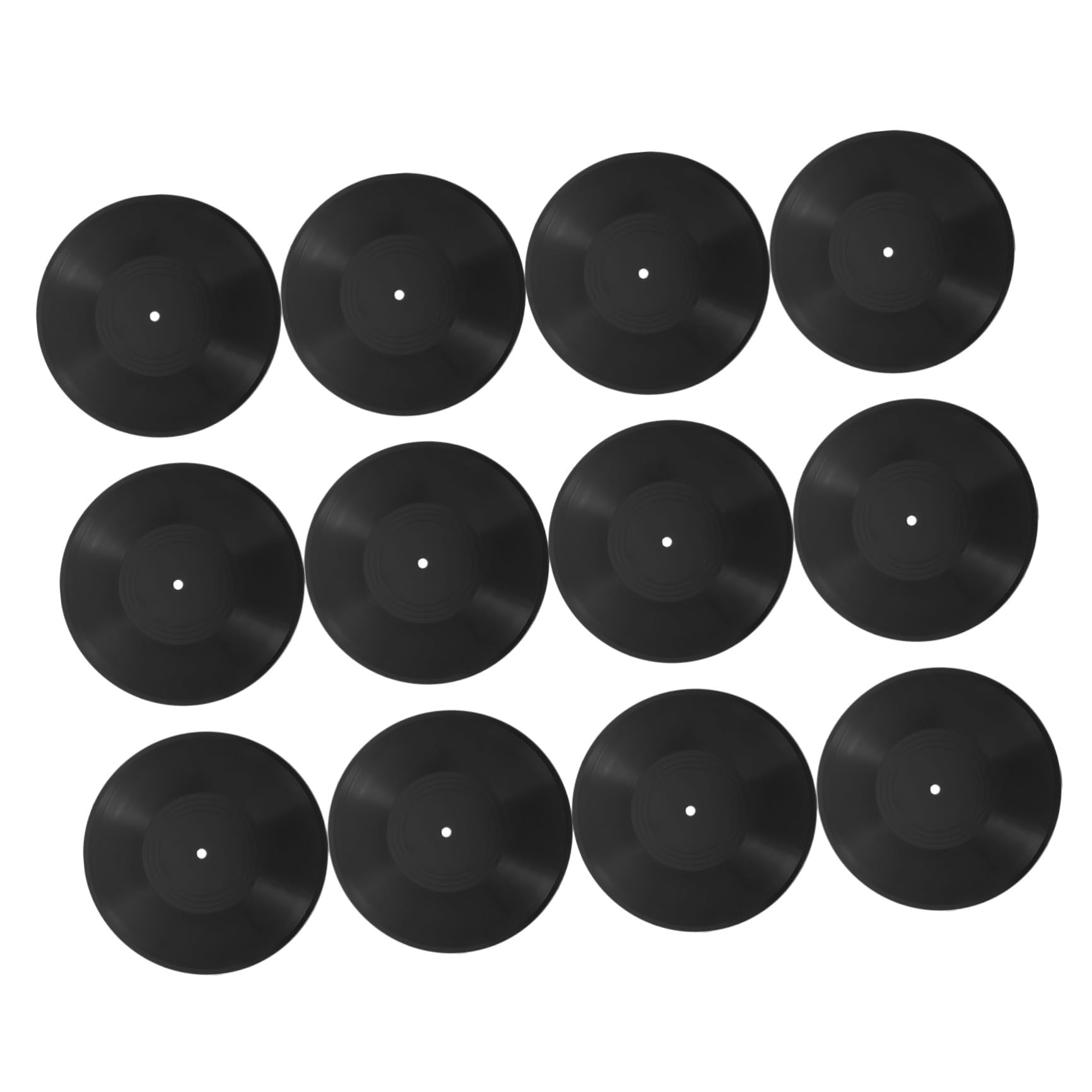 PRETYZOOM 12 Pezzi Decorazione da Muro Disco in Vinile Retrò per Casa Ornamento Appeso con Tema Musicale e Design Unico