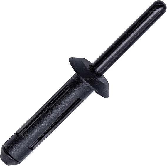 Rexka 50pcs Fender Flare Bumper Door Trim Plastic Rivet Retainer 1/4