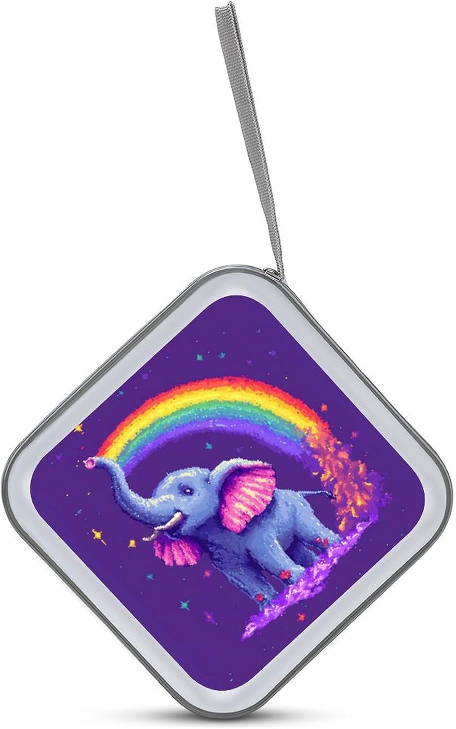 Elephant Art Stars Rainbow Protective CD Case Storage Rack 40 Capacity DVD Holder Organizer Car Travel