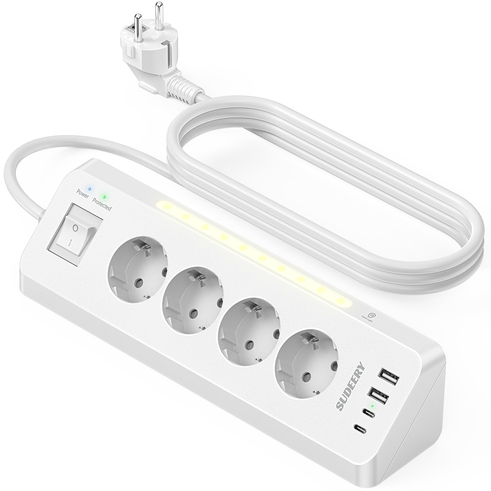 Hoek stekkerdoos usb a c lader RVS