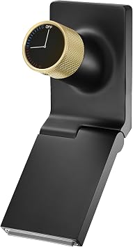 Sumerain Waterfall Wall Mount Bathroom Sink Faucet, Swiveling Spout with Adjustable Aerator, Black and Gold