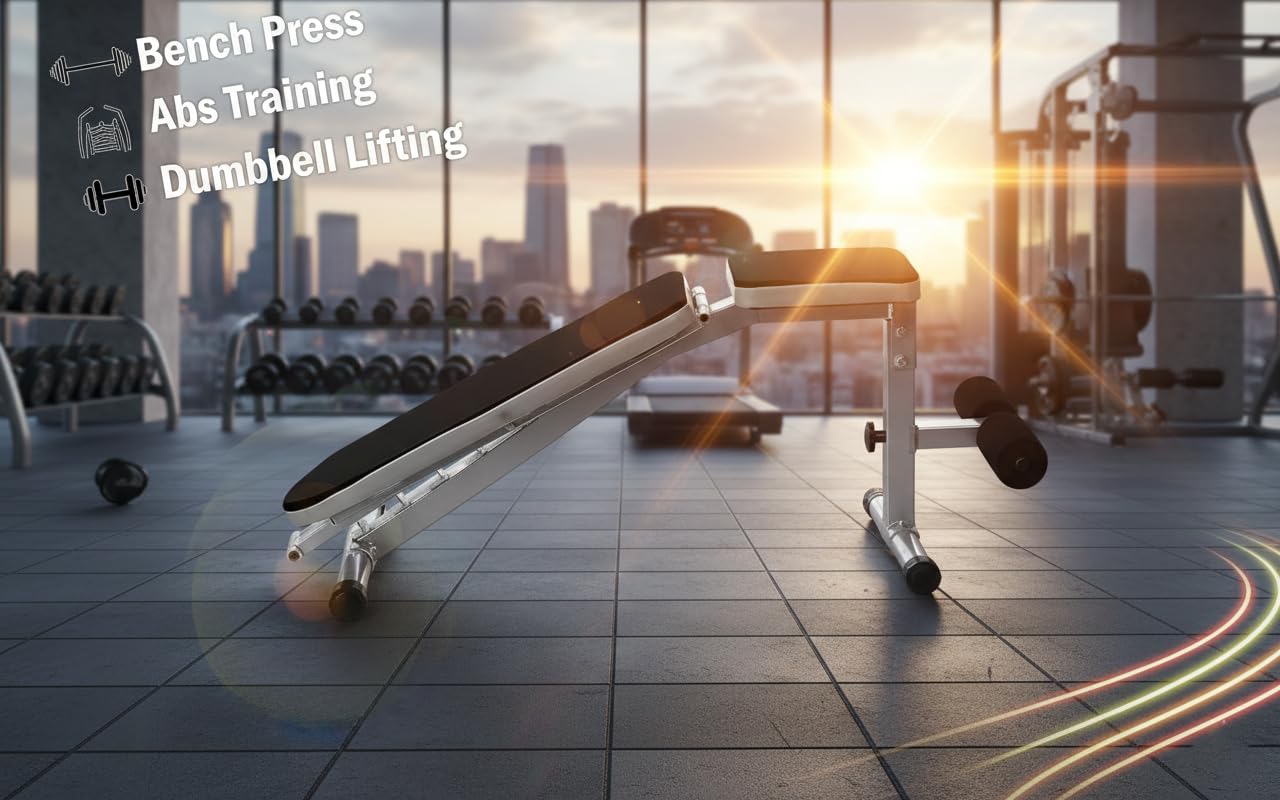 IBS Professional Multi-Position Adjustable Incline Decline Weight Bench with Leg Support 3