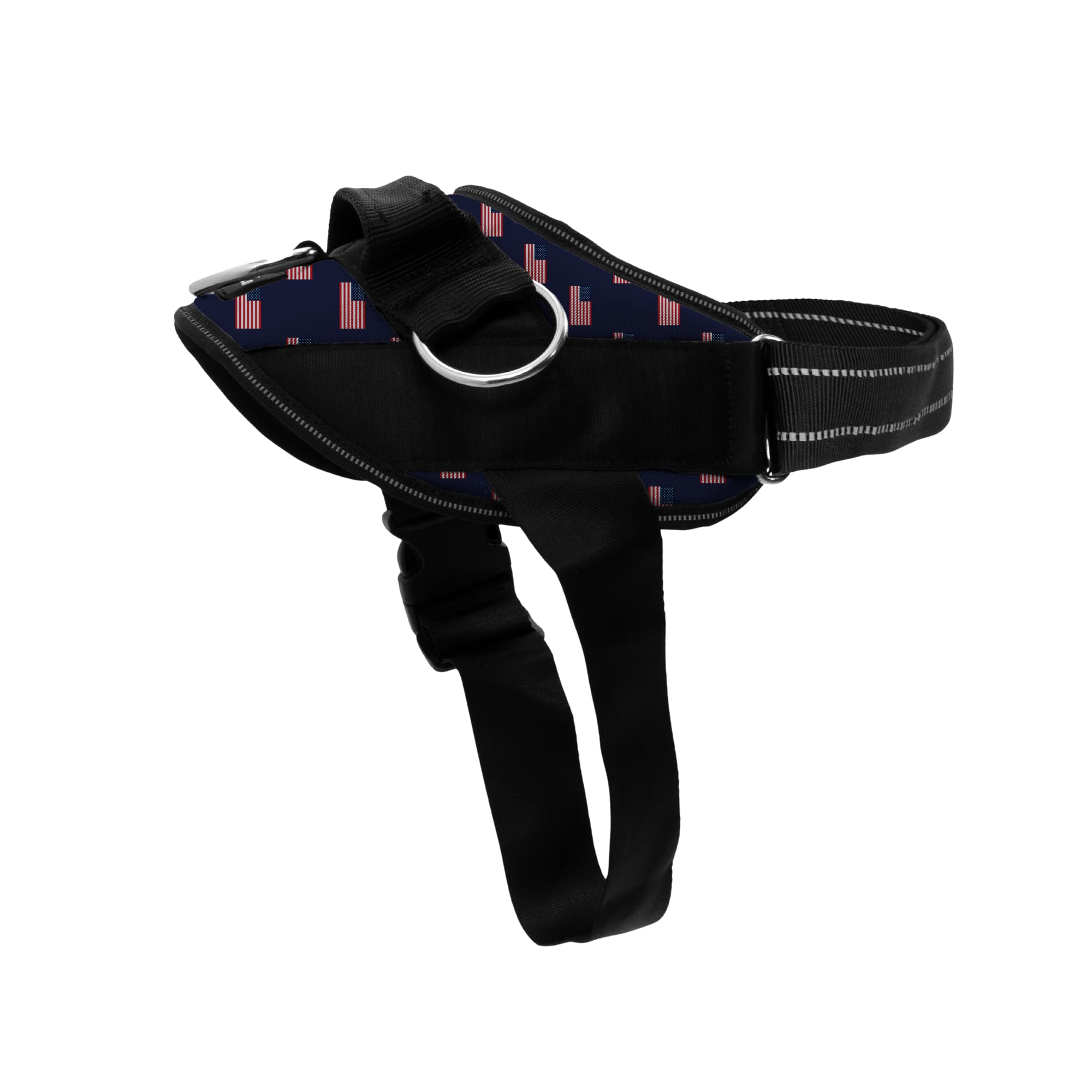 ShawnCo Essential Dog Harness, No-Pull Pet Vest with 3 Leash Clips, No Choke, Reflective, Adjustable and Padded, for Easy Walking and Training for Small, Medium and Large Dogs (USA Flag,XS)
