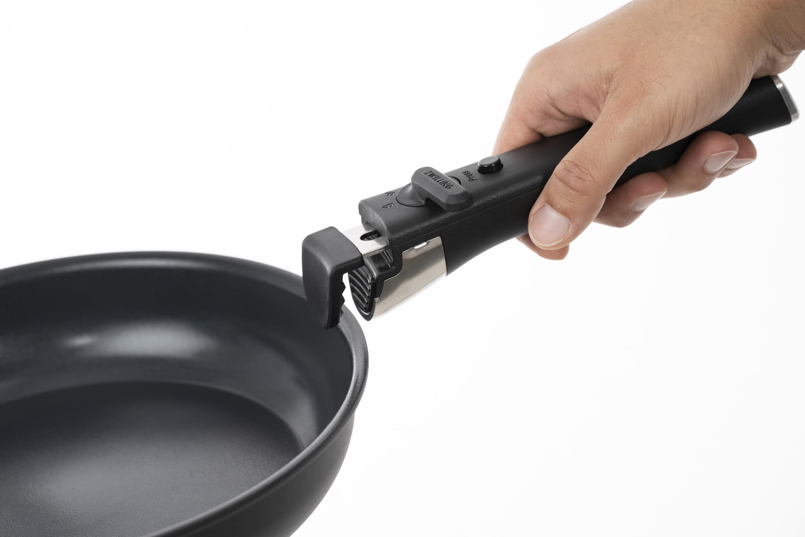 ZWILLING Unlock - Set di 4 padelle (20, 24, 28 cm + maniglia) con rivestimento in ceramica, alluminio