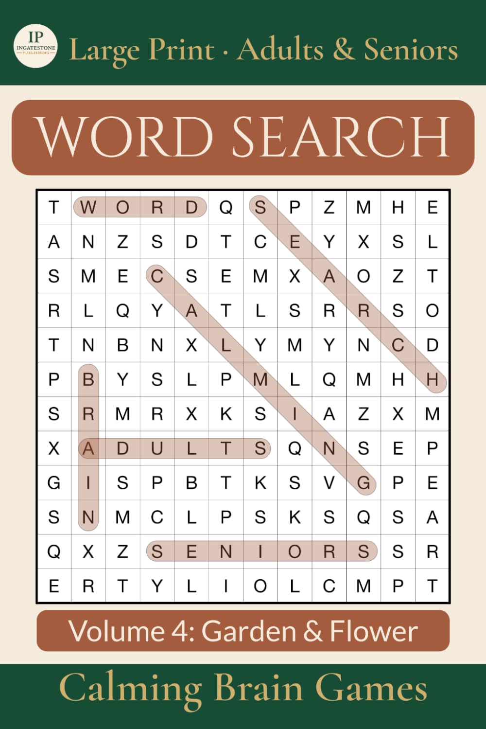 Word Search Puzzle Book for Adults: Garden & Flower Word Search | Large Print for Adults & Seniors | Solutions Included (Brain Puzzle Series - Word Search)
