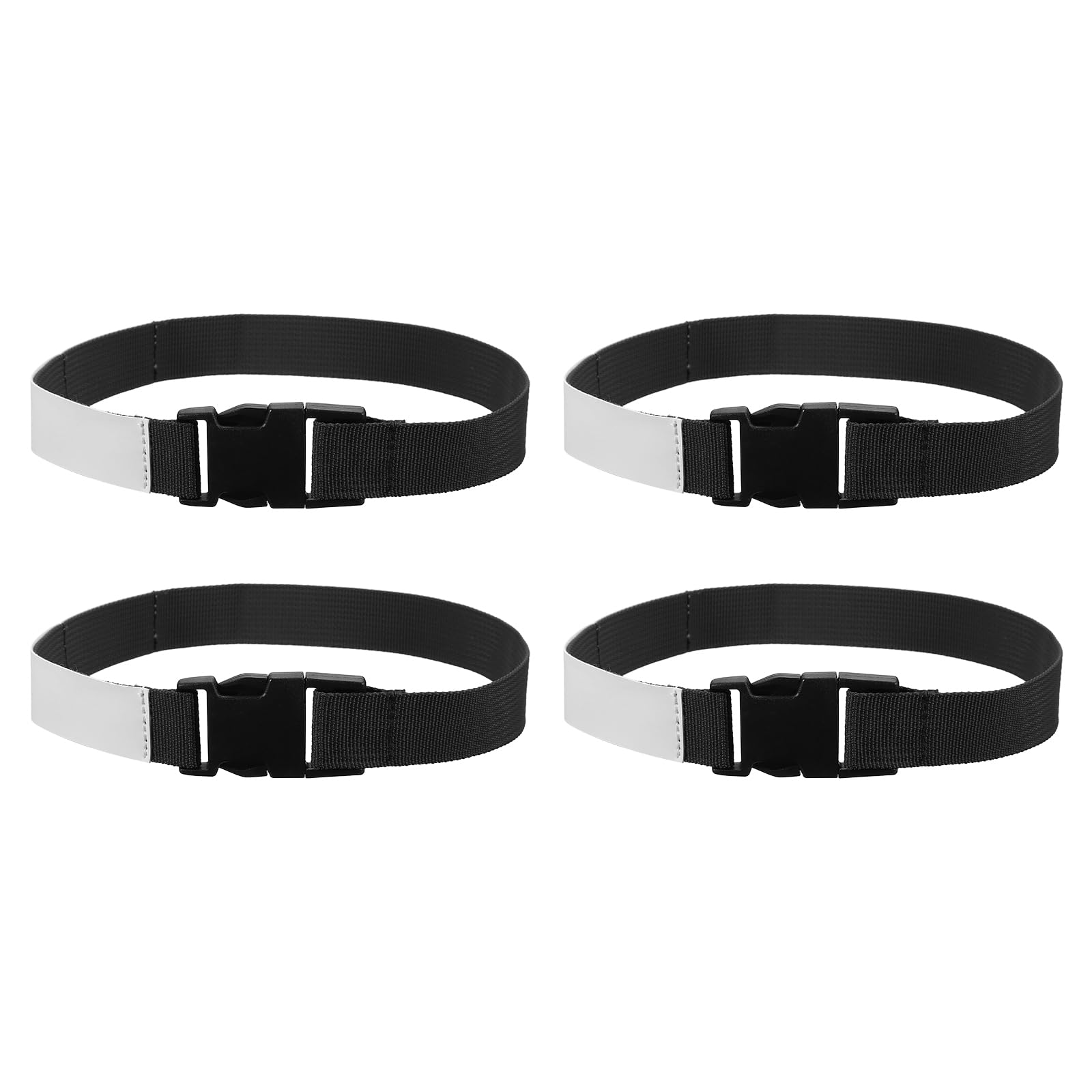 sourcing map 4 Pcs Laundry Strap with Buckle, Multipurpose Laundry Strap Replacement Wash Care Utility Household Cleaning Loop Athletics Accessories Tools Storage, Black