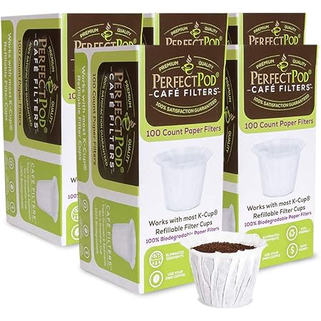 Amazon.com: Perfect Pod - Bolsas de papel para filtros de café  reutilizables para cápsulas de café K Cup | Se adapta a todas las marcas,  compatible con todas las cápsulas recargables, filtros