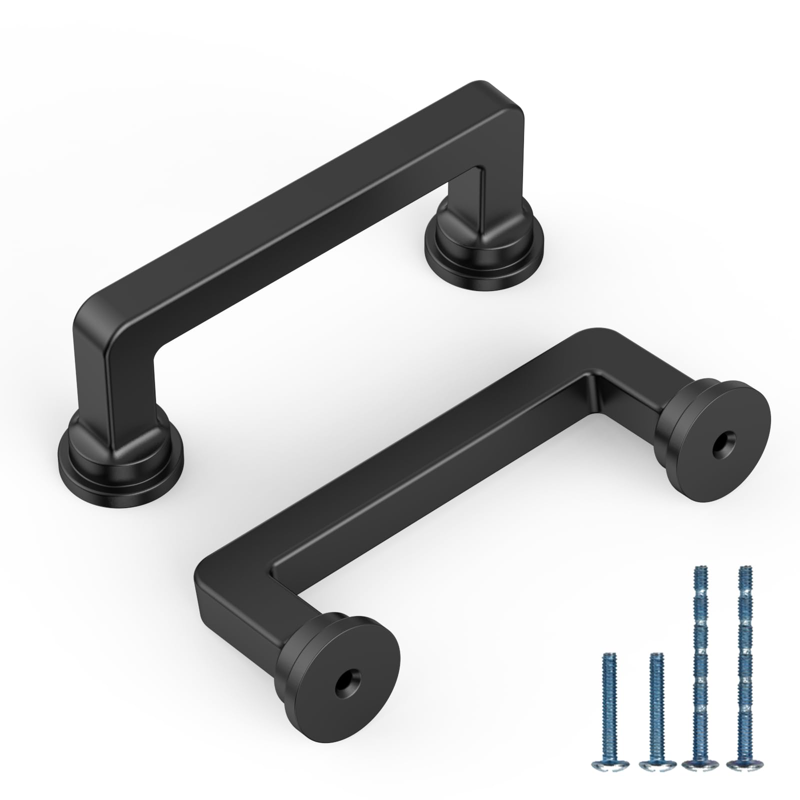 10 Pack 3 Inch(76mm) Matte Black Cabinet Pulls, Kitchen Hardware