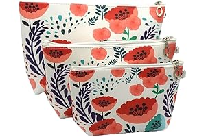 XICHEN Waterproof Cosmetic Bag in Orange Sunflower