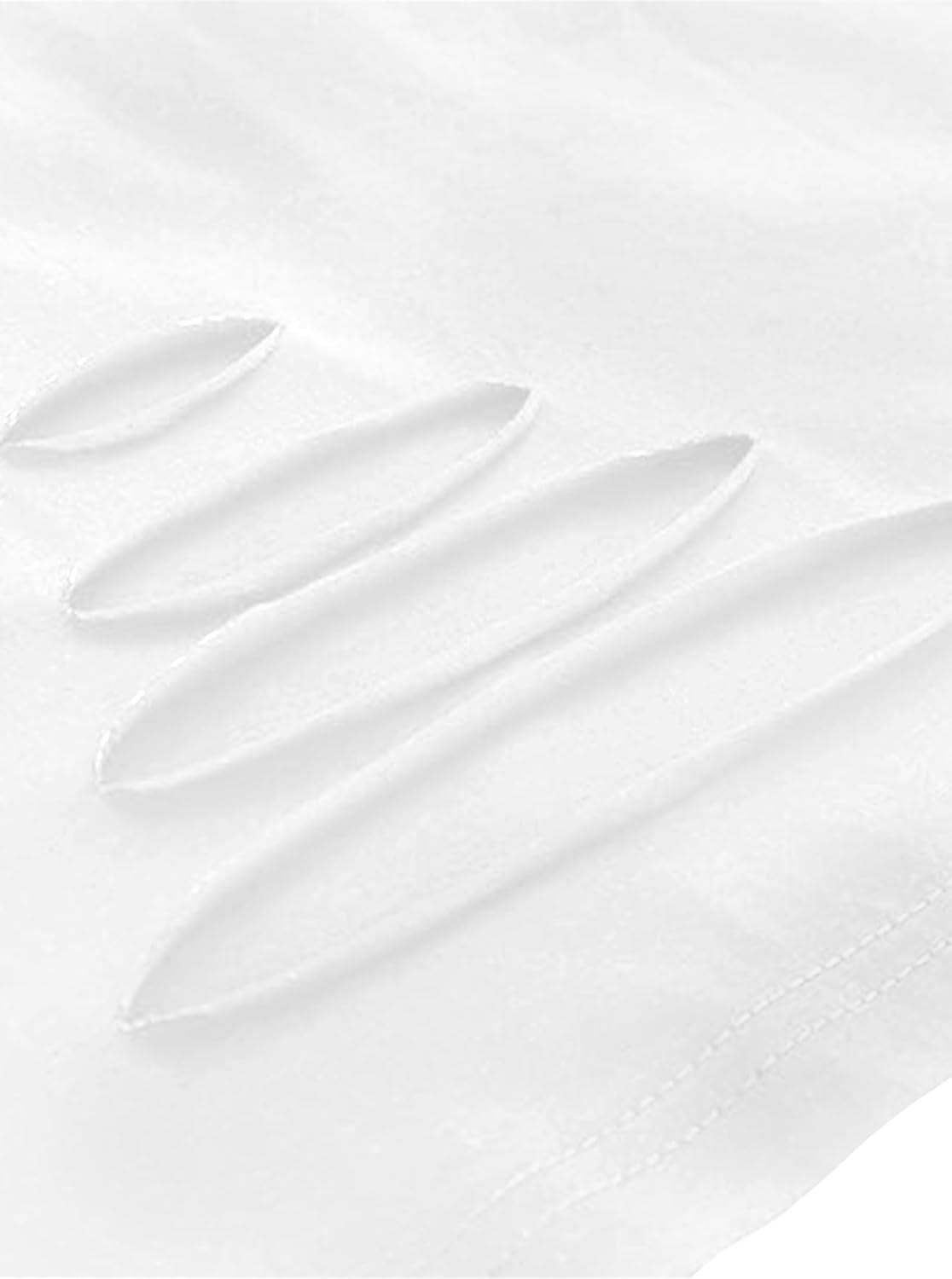 Sofia's Choice Women's Summer Casual Short Sleeve Tops Distressed Ripped Crop Top T Shirt - Image 5