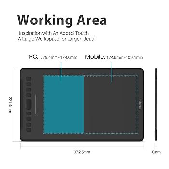 Amazon.com: HUION Inspiroy H1161 Graphics Drawing Tablets