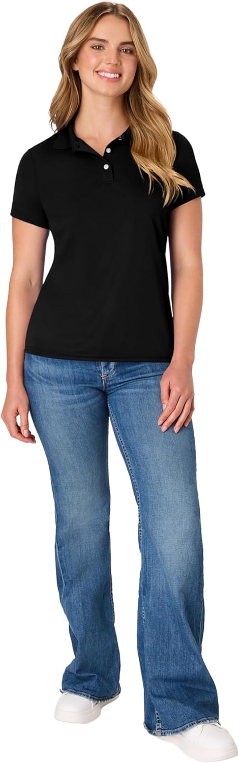 Hanes womens Performance Polo, Single or 3-Pack, Sport Cool DRI Moisture-Wicking Polo Shirt, 40+ UPF Protection - Image 7