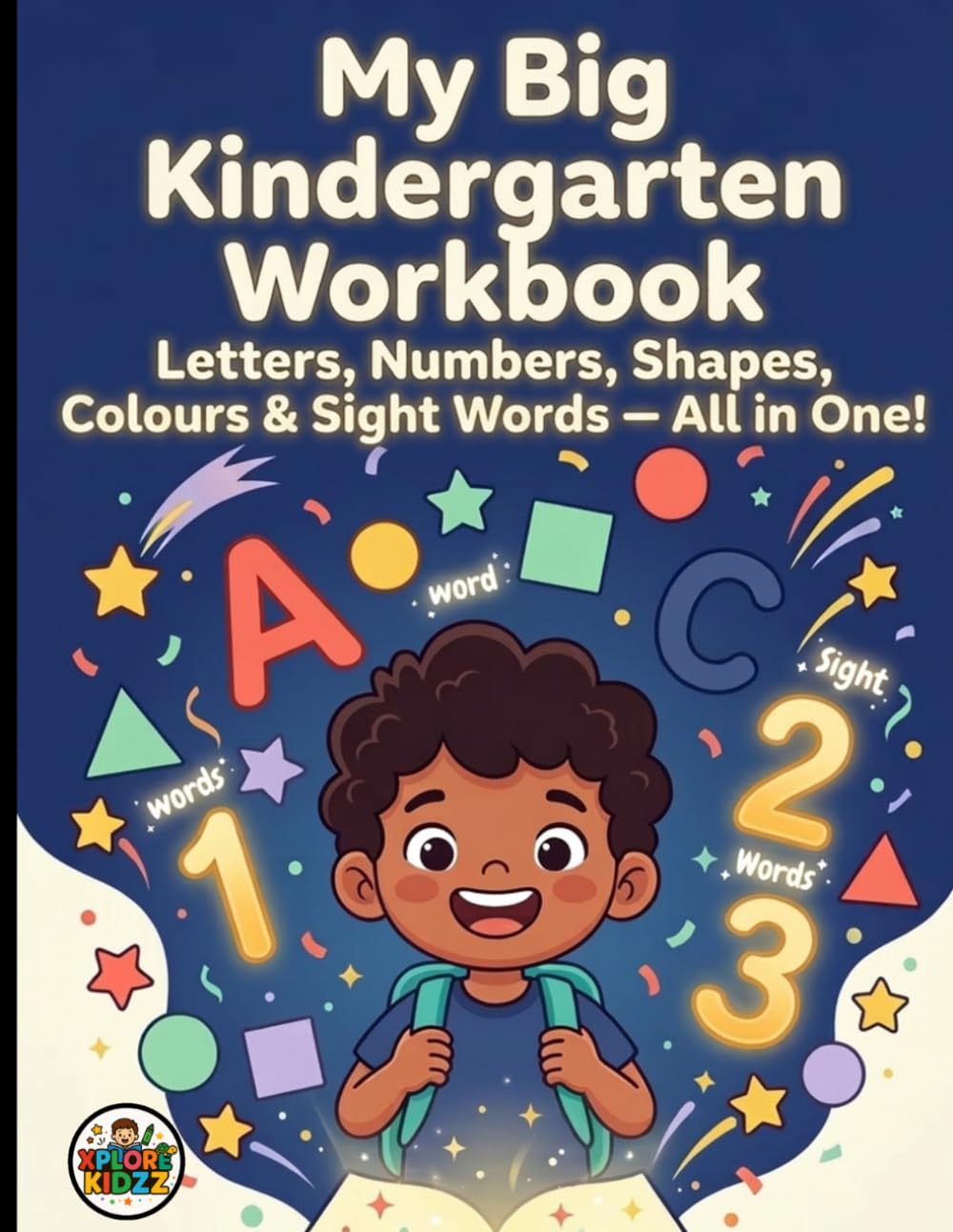 My Big Kindergarten Workbook: Letters, Numbers, Shapes, Colours & Sight Words — All in One!