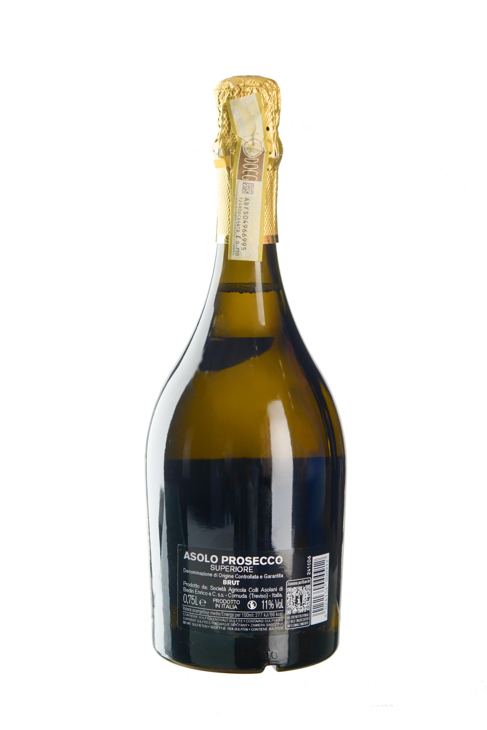 PROSECCO ROLZ DOCG ASOLO-Lot de 3 bouteilles-Vin pétillant- 11% Prosecco D.O.C.G brut, Vin Petillant, Élaboré à Partir du Cépage Glera de Asolo, Goût Fruité et Floral, 3x750 ml