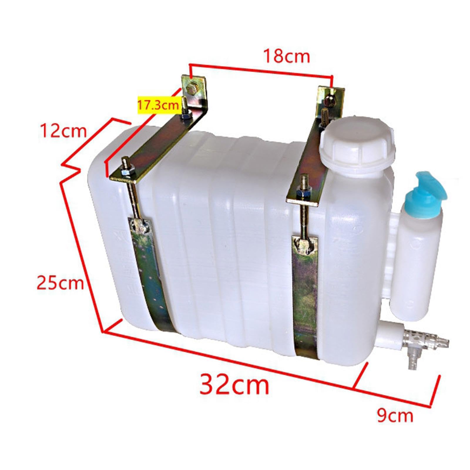 F Fityle Contenitore per Acqua Sospeso per Camion, Installazione Rapida, Portatile, Leggero, Accessorio Robusto per Cantieri Edili, Rimorchi e Uso Agricolo, Capacità 9 Kg