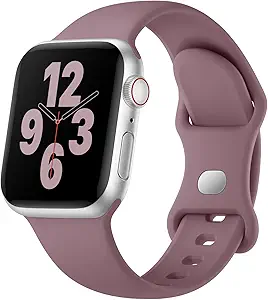Silicone Band Compatible with Apple Watch Bands for Women 40mm 44mm 45mm 46mm 38mm 41mm 42mm 49mm Ultra Men, Sport Strap for iWatch Bands Series 10 9 8 7 6 5 4 3 SE