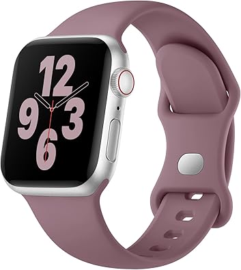 Silicone Band Compatible with Apple Watch Bands for Women 40mm 44mm 45mm 46mm 38mm 41mm 42mm 49mm Ultra Men, Sport Strap for iWatch Bands Series 10 9 8 7 6 5 4 3 SE