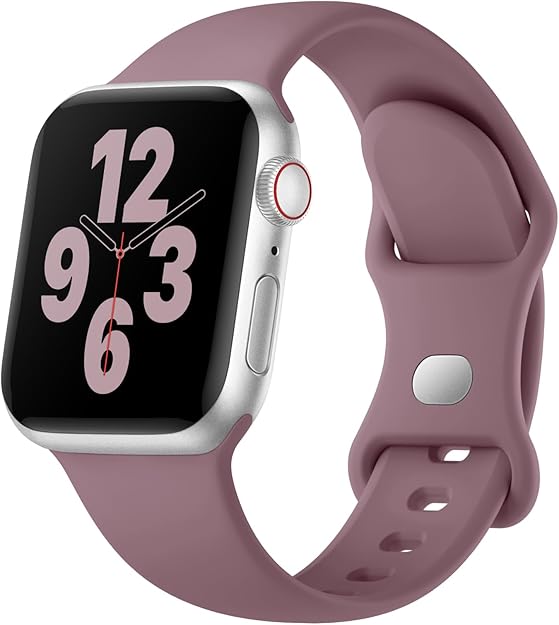 Silicone Band Compatible with Apple Watch Bands for Women 40mm 44mm 45mm 46mm 38mm 41mm 42mm 49mm Ultra Men, Sport Strap for iWatch Bands Series 10 9 8 7 6 5 4 3 SE