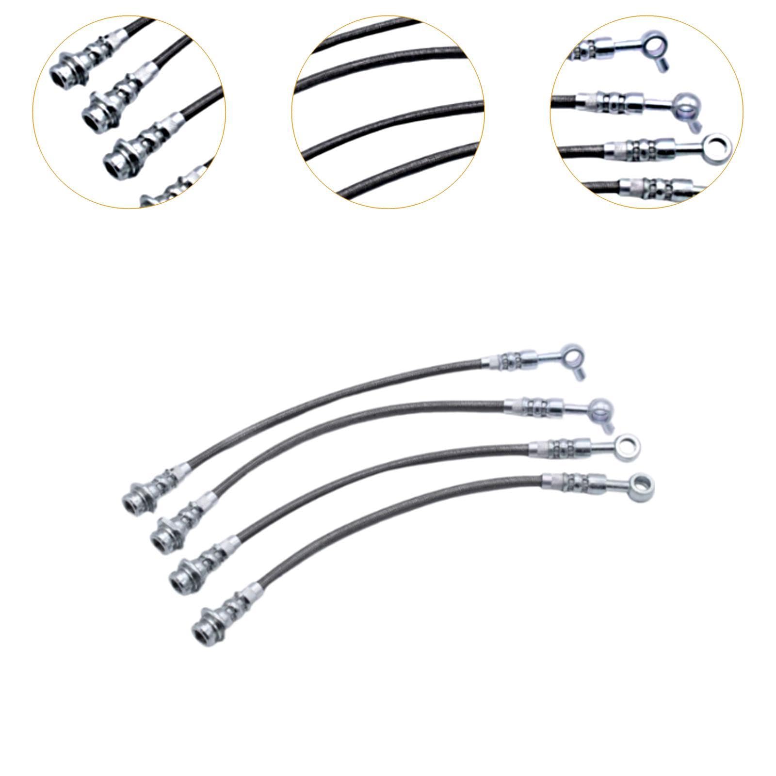 Kit de tuyaux de Frein tressés 4 pièces, pièces de système de freinage de véhicules, Kit de conduites de Frein de Remplacement pour Patrol GQ Y60