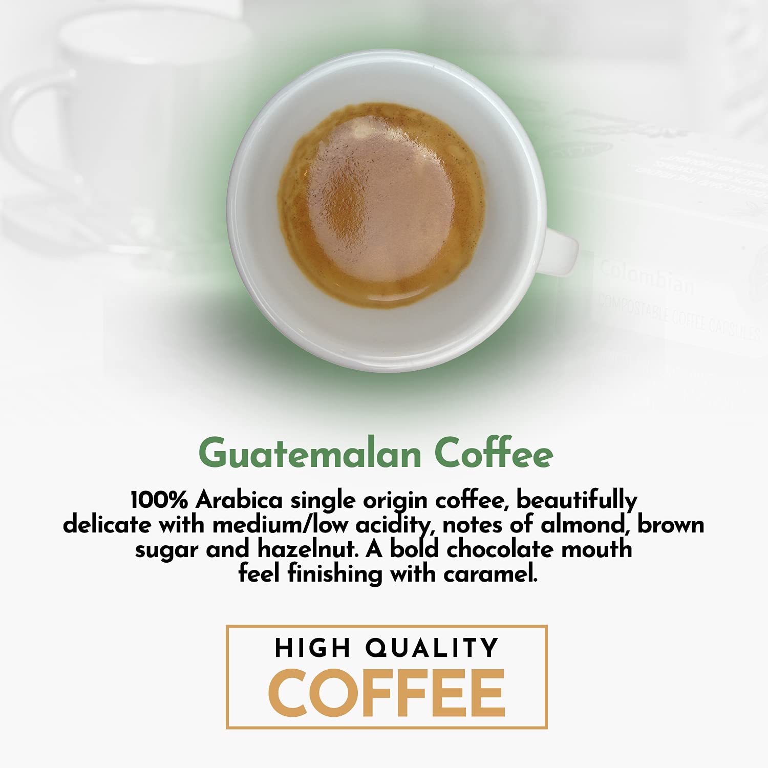 THE EDEN PROJECT Cápsulas de café compatibles con Nespresso, sin plástico, compostables, biodegradables, neutrales, 60 cápsulas, 6 paquetes de 10 unidades
