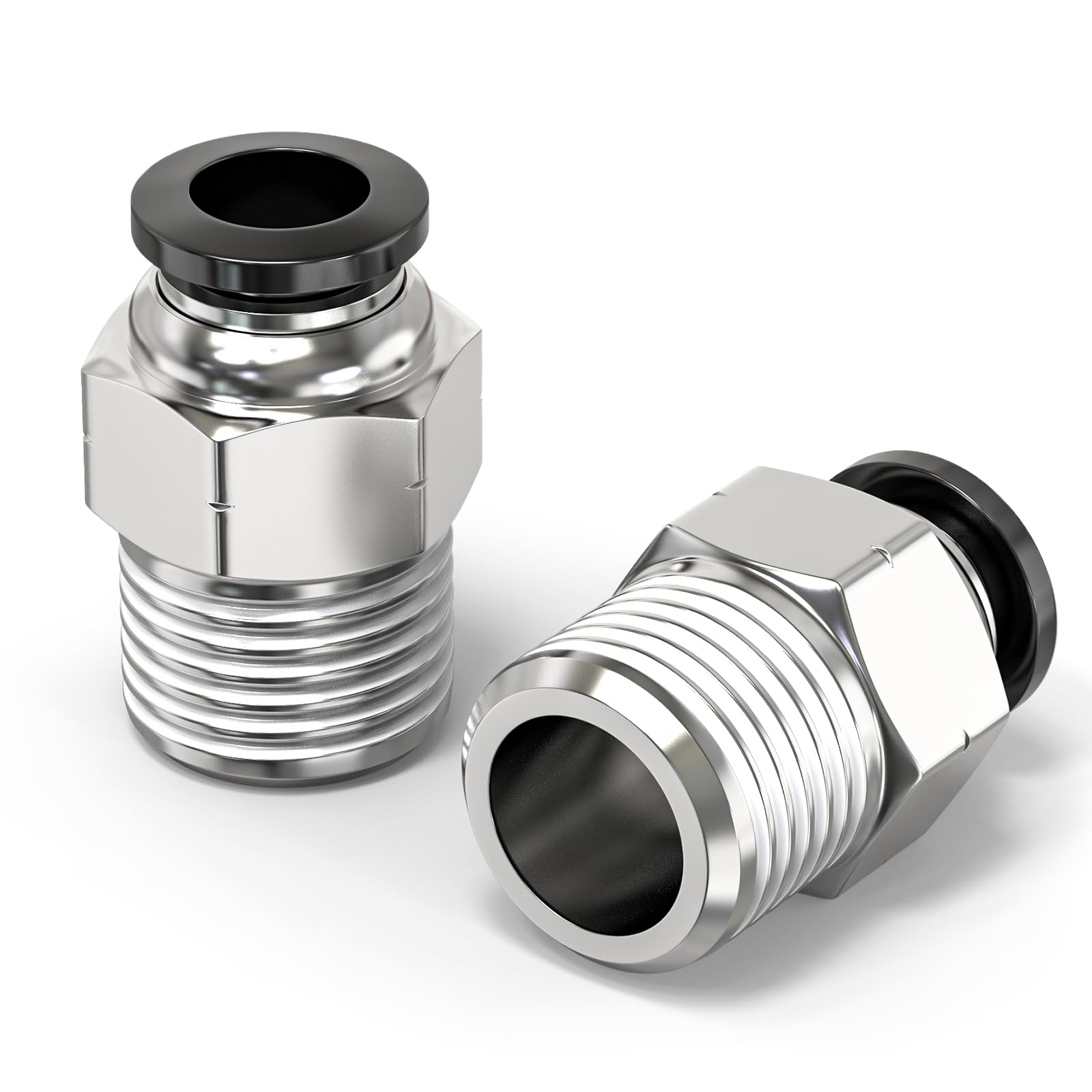 10 piezas azul de 10 mm de diámetro exterior en T de 3 vías empujar para conectar neumáticos accesorios (PE-10) — view 12