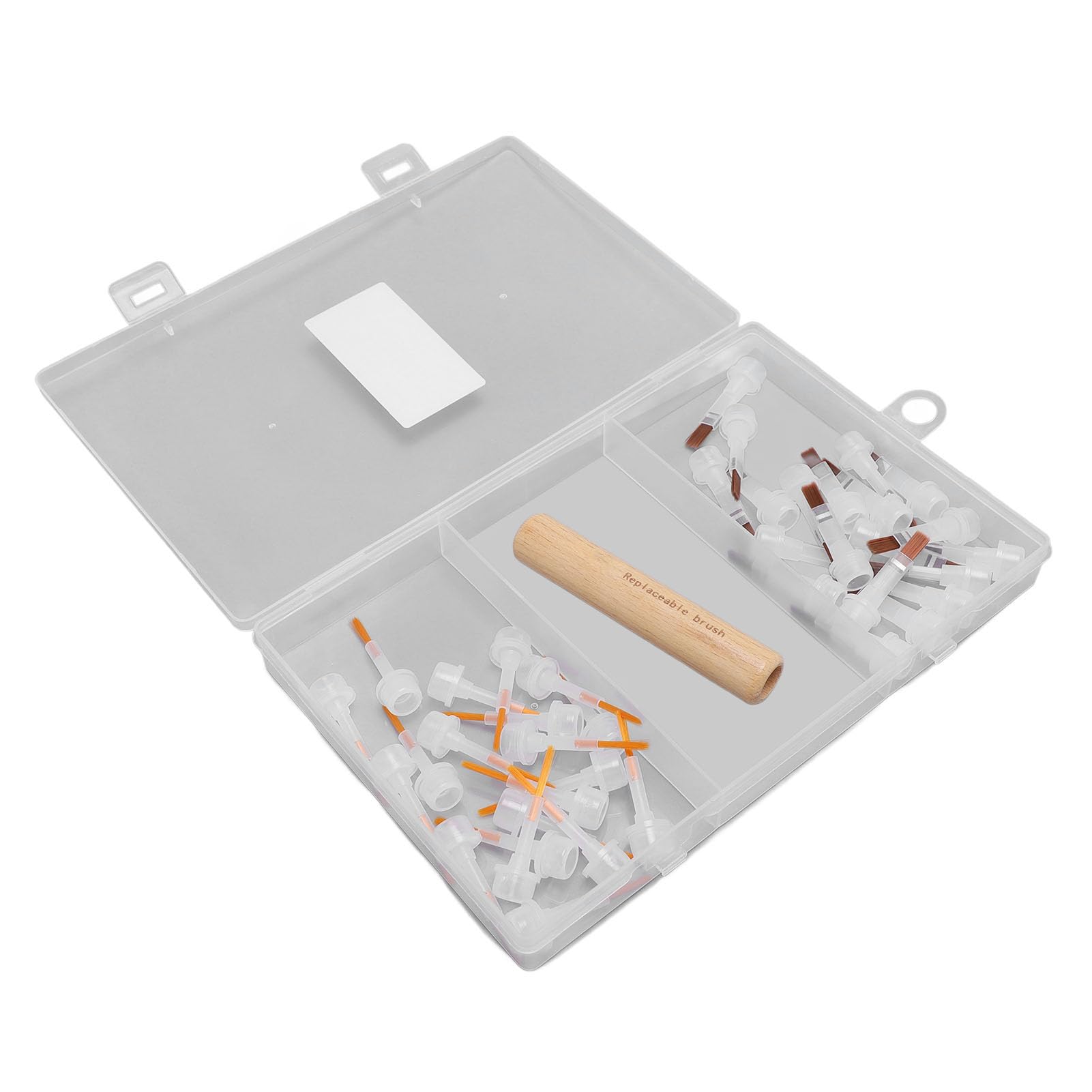 Nail Polish Brush Kit Dual Ended Wood Handle Nail Art Accessories