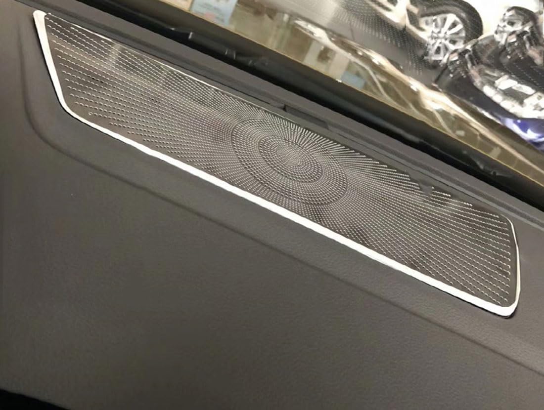 Griglie Protezione Altoparlanti per Passat B8 Variant 2016-2023 Altoparlante Griglia Coperchio Guardia Protezione Casse Copertura Nero,Instrument-panel-horn-cover-1pcs