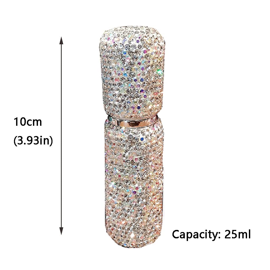Klasyczna butelka z perfumami Butelka na perfumy w sprayu ze strasem, 25 ml szklane butelki z rozpylaczem, podróżna butelka na perfumy, przenośna mini butelka z atomizerem perfum do wielokrotnego nape