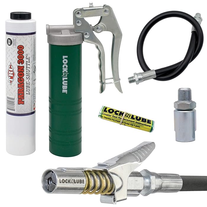 Buy LockNLube SpinOn PistolGrip Grease Gun Kit. Includes 1 Tube