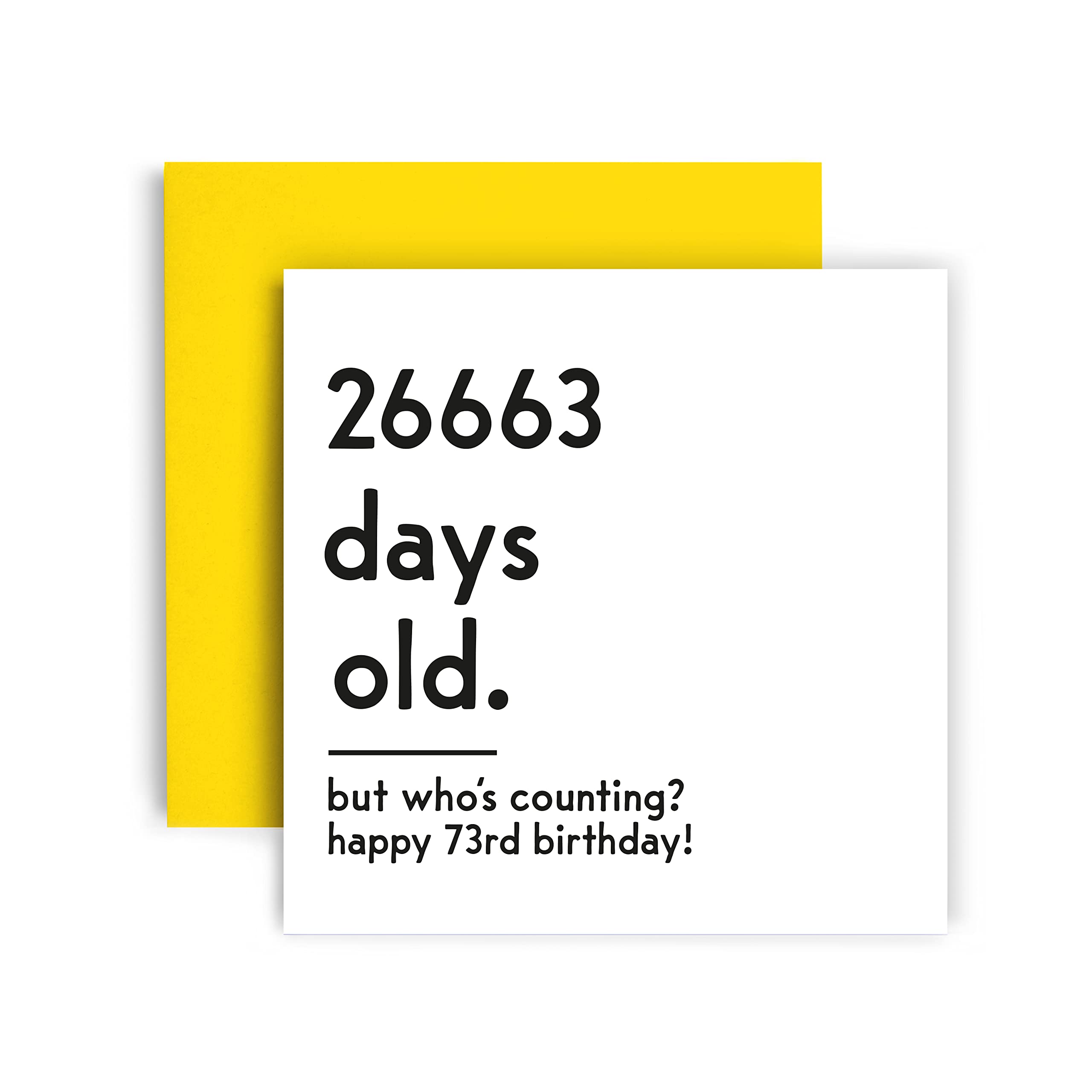 Amazon.co.jp: Huxters 面白いバースデーカード – Happy 73rd Birthday