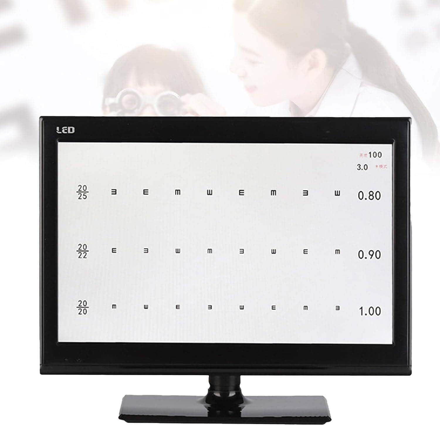 CUTANGELAR Digital Visual Acuity Chart, LCD Visual Acuity Te-st Chart, LCD Ophthalmic Optical Tes-t Monitor, With Remote Control Digital Acu-ity Test Cha-rt For Ophthalmic Clinics.(18.5in)