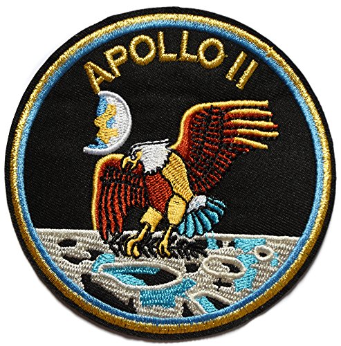 ecusson apollo 11 armstrong collins aldrin lune aigle nasa astronaute usa espace 10cm