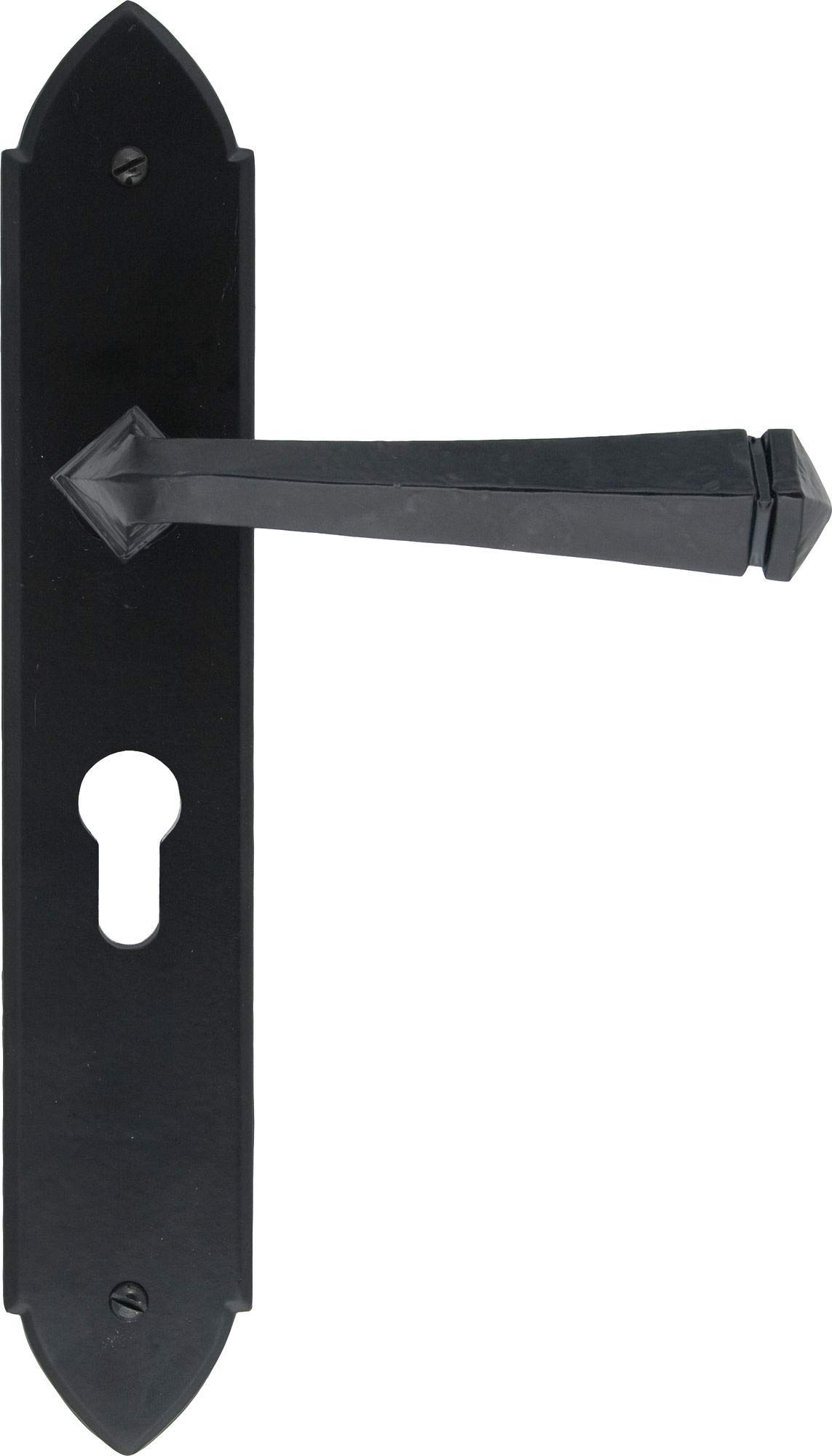 From The Anvil Traditional Black Black Gothic Lever Lock Set