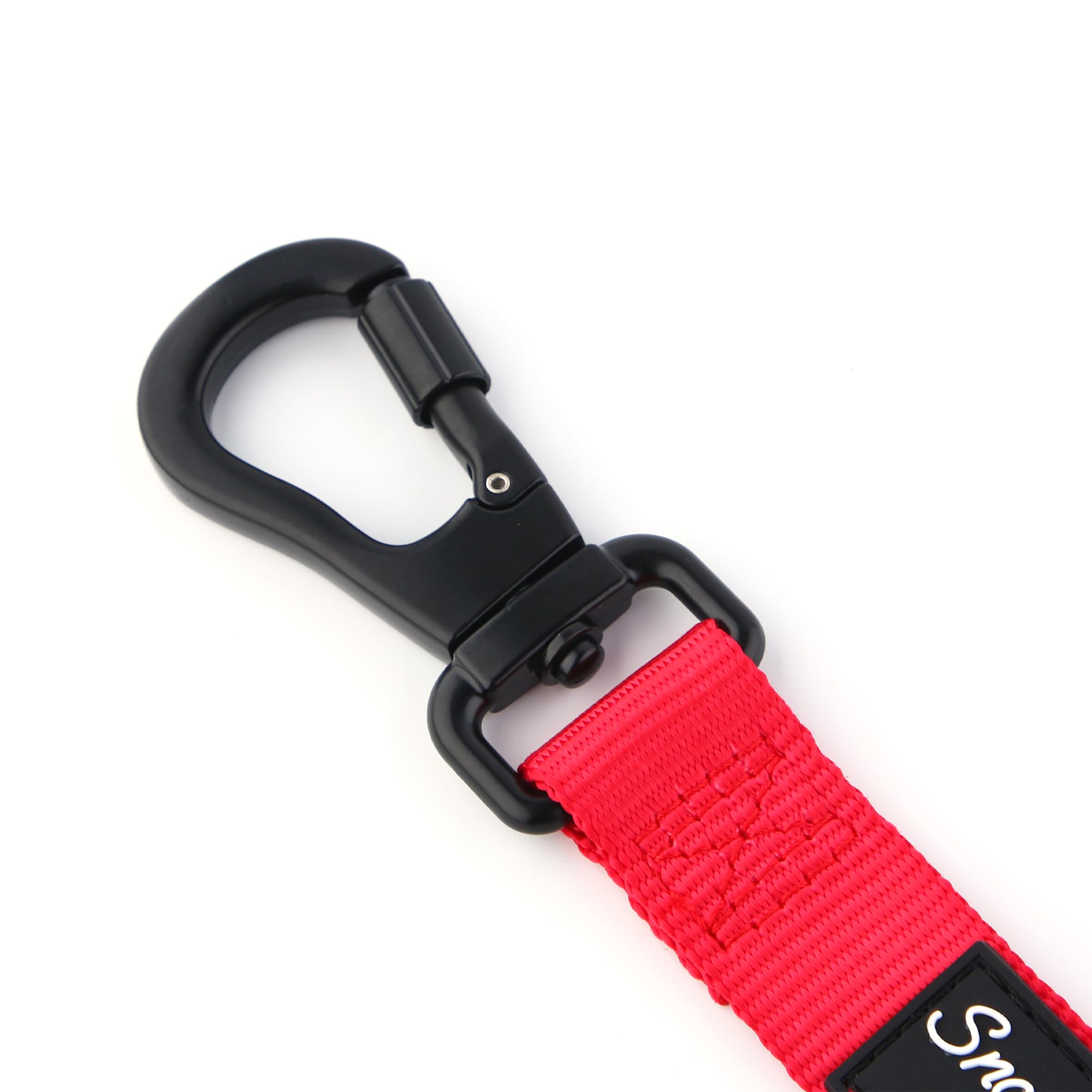 Snootiful Hound Secure Locking Dog Lead with Padded Handle - Carabiner Dog Leash - Anti Theft (Red, 120cm) - Image 2