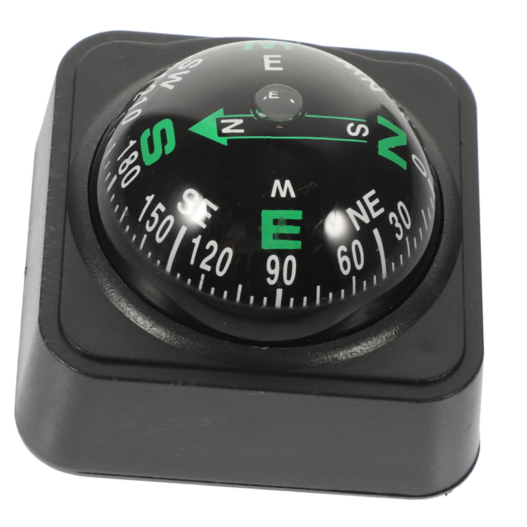 Brújula de bola SOLUSTRE para tablero de automóvil, brújula portátil para navegación precisa, ideal para autos, embarcaciones y uso en exteriores, adorno compacto para tablero.