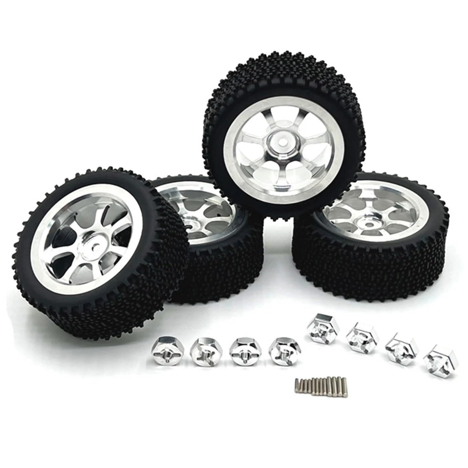 Accessori RC Per MJX 14302 14301 1/14 4xMetal Wheel Pneumatici Per Rally Ruote RC Auto Aggiornamento Modifica Parti Riparazione