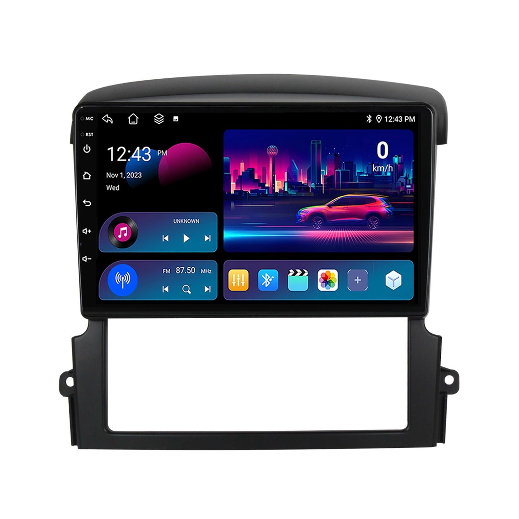 Android 14.0 radio samochodowe Bluetooth 2 Din Car Stereo odtwarzacz wideo dla Kia Sorento BL 2002-2011 9-calowy ekran dotykowy odtwarzacz multimedialny z Bluetooth, zestaw głośnomówiący, funkcja WIFI