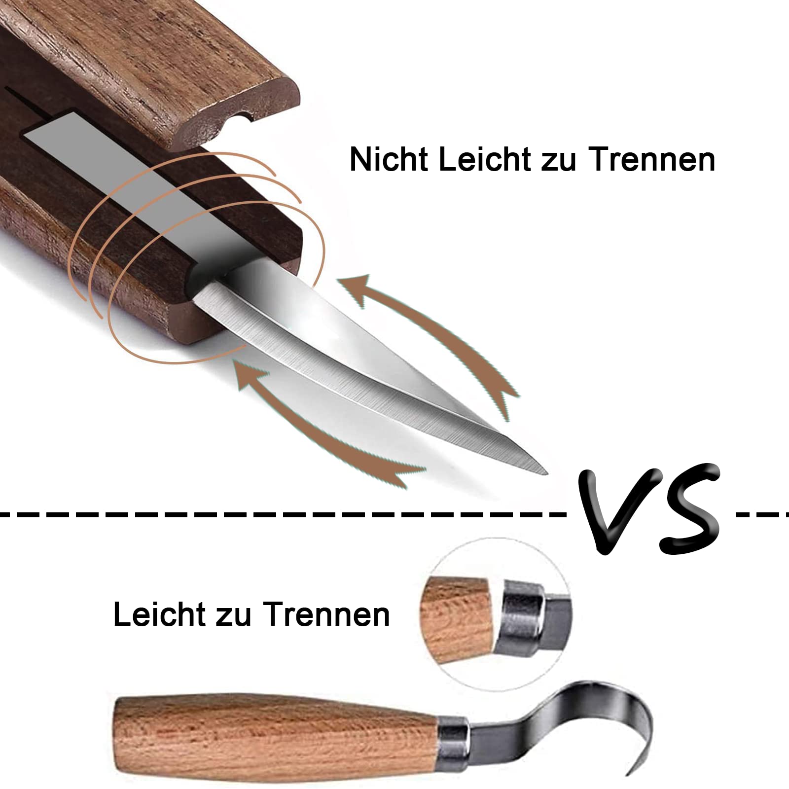 KAQ - Juego de herramientas para tallar madera 32 en 1 con 15 cuchillos para tallar, 6 unidades de madera de tilo para tallar, piedra de afilar y guantes resistentes a los cortes, juego de