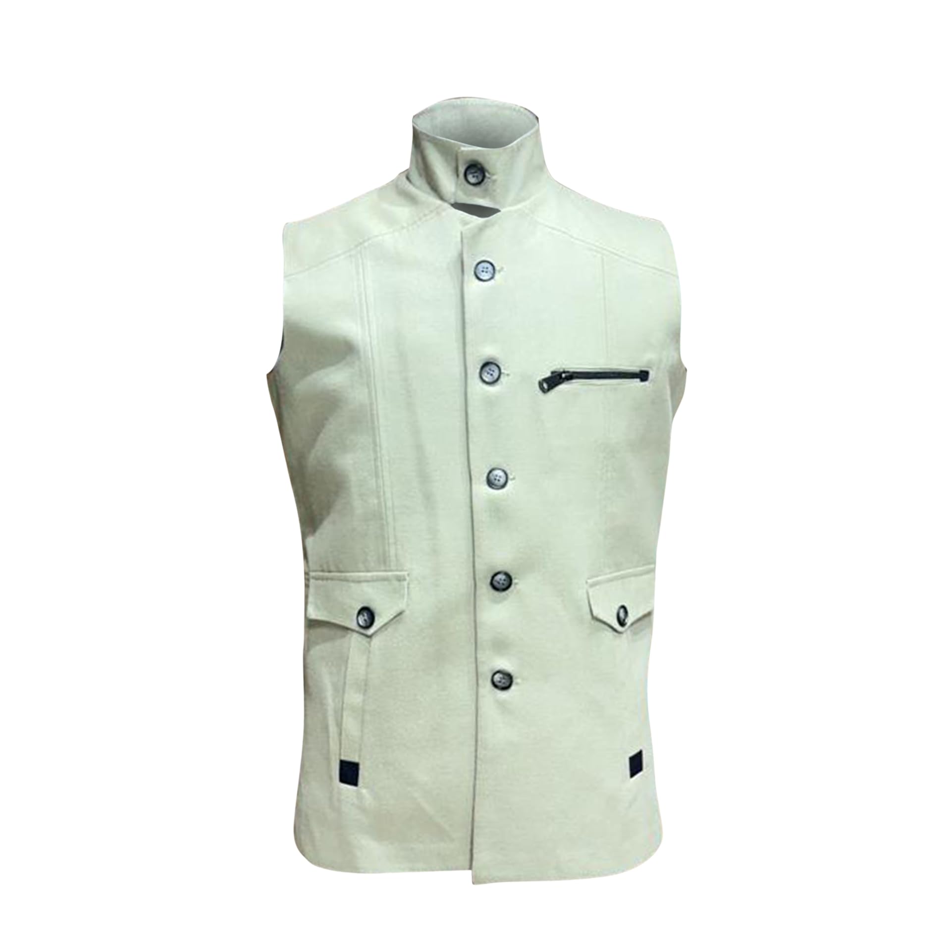 d.dot Nehru Jacket - Timeless Style & Versatility |Jaquard Modi Jacket | Ethnic Sleeveless Coat for Formal & Casual Wear(PISTA)-picture-47