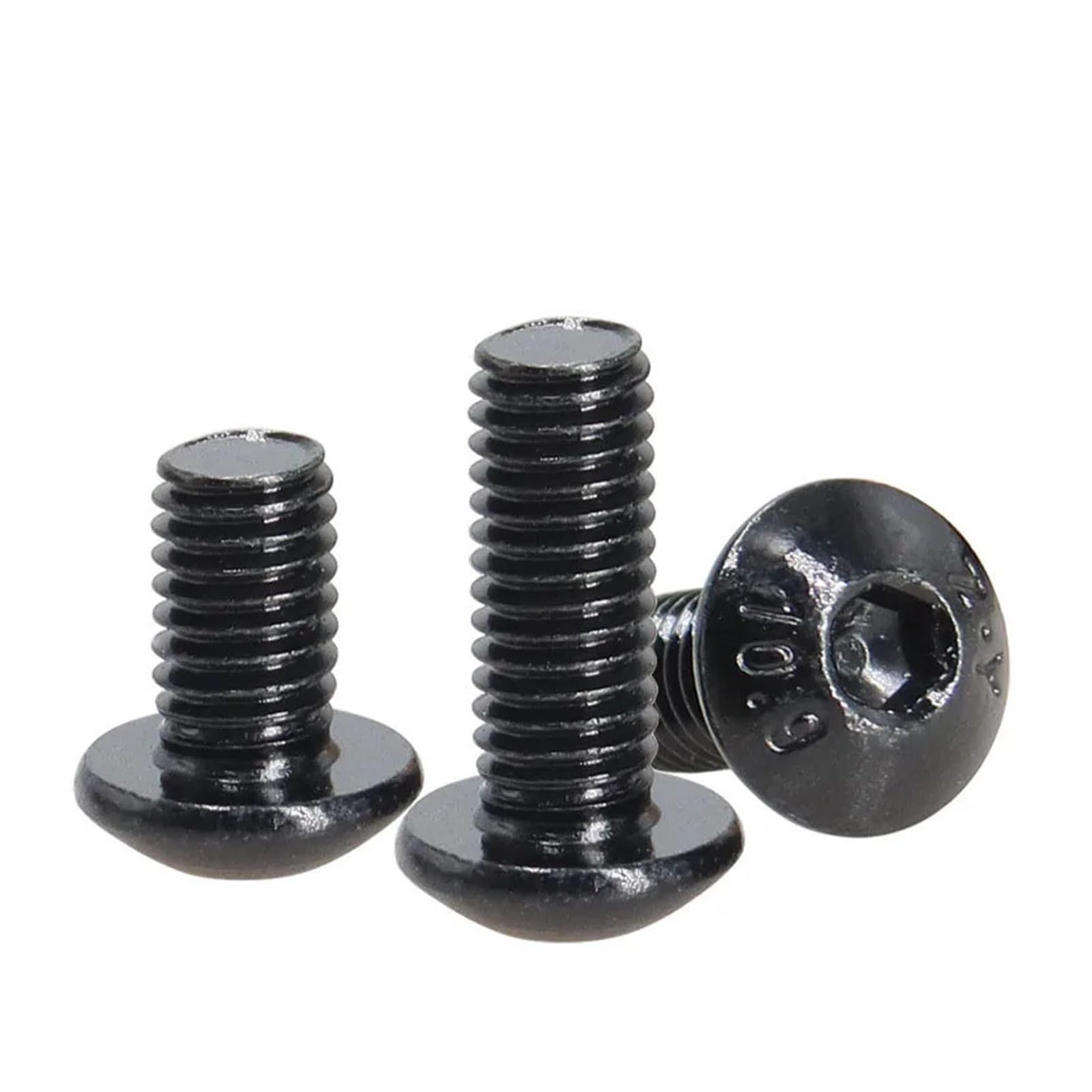 Vis hexagonales M5 anti-grippage en inox noir ISO7380 pour vos fixations
