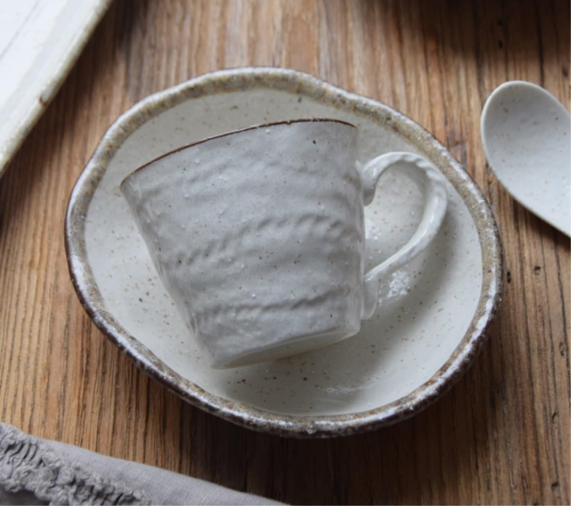 Kubki Kubki 300ML Kubek Ceramiczny Z Filiżanką Danie Strona Główna Antyczna Szorstka Ceramika Filiżanka Kawy Biurowy Do Picia Filiżanka Herbatyi