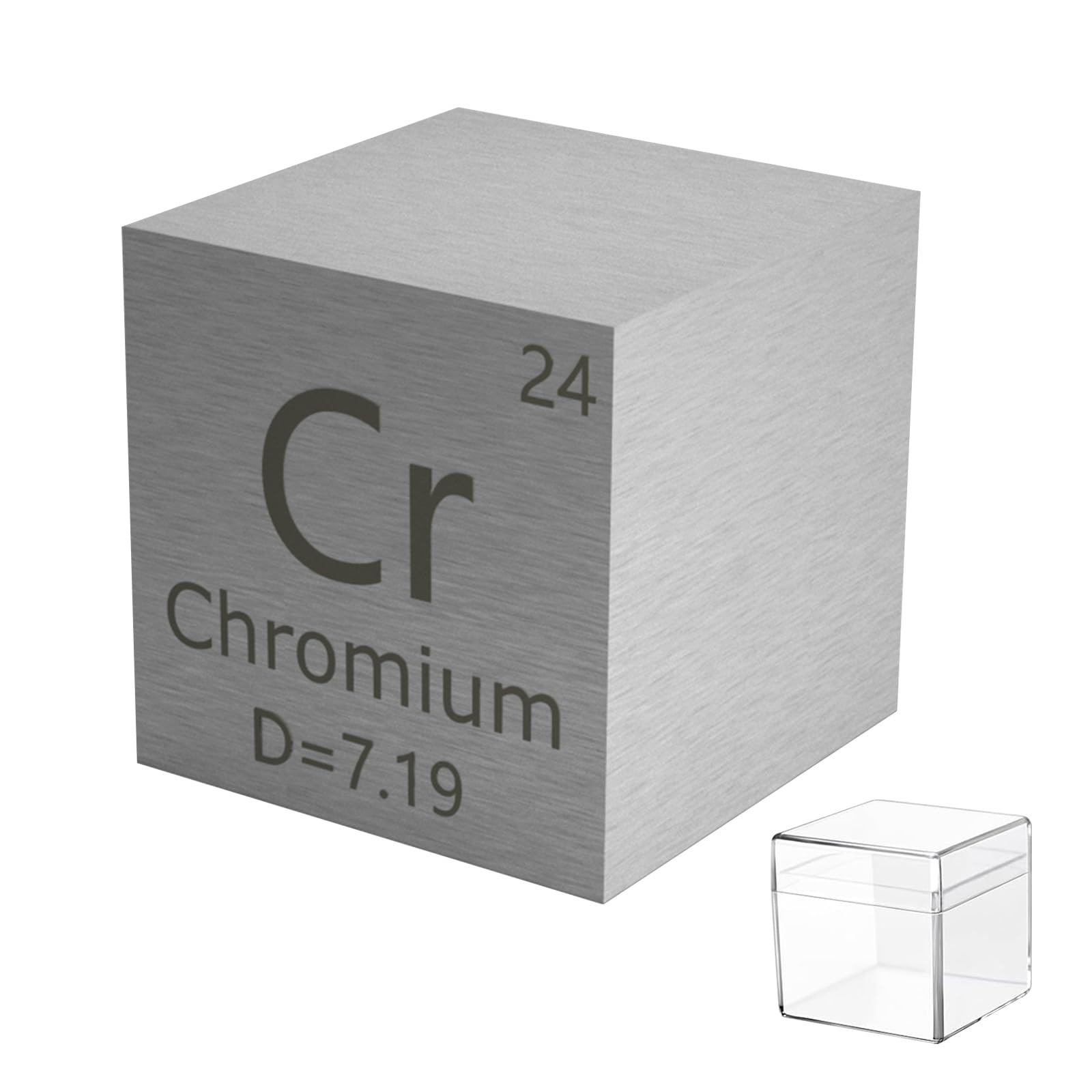 Chromium Cube Cr 99.95% Metal Element Cube Pure 10mm Density Cube for Element Collections Lab Experiment Material Hobbies Simple Substance Block Display DIY (Cr 0.39 inch)